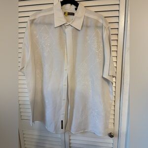 Cubavera white short sleeve men’s shirt X-Large